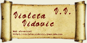 Violeta Vidović vizit kartica